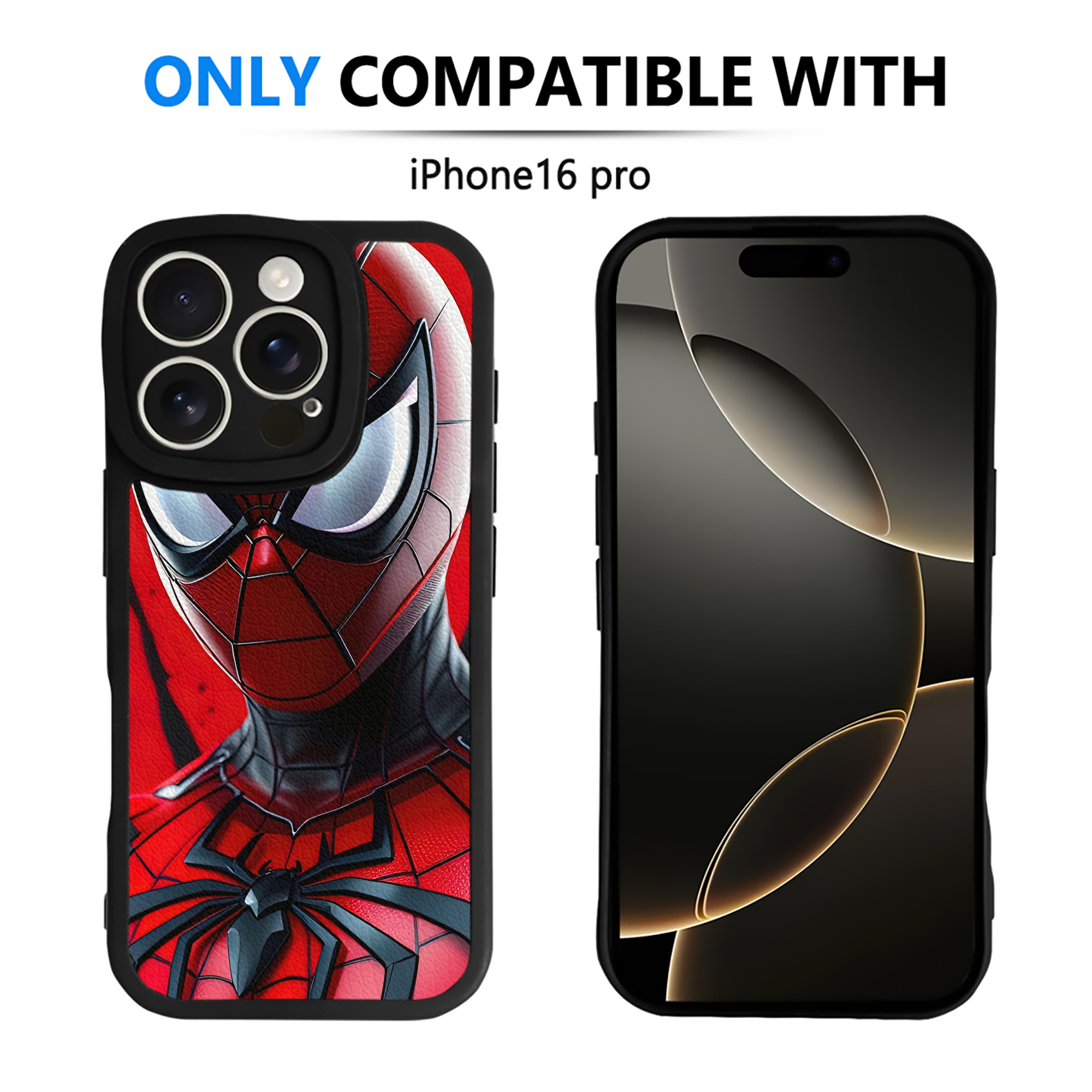Spider Man スパイダーマン 【iPhone 16シリーズ対応】シリコンスマホケース（レザー調） 材質：シリコン